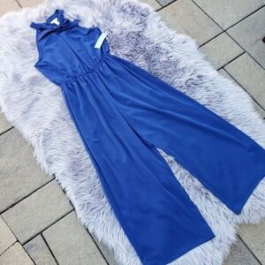 NWT London Times Wide Leg Blue Jean Jumpsuit sz 10